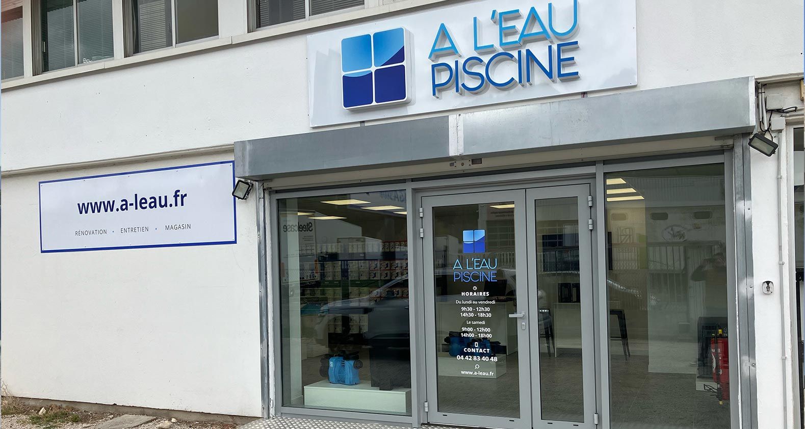 Façade du magasin A l’Eau Piscine d’Aubagne